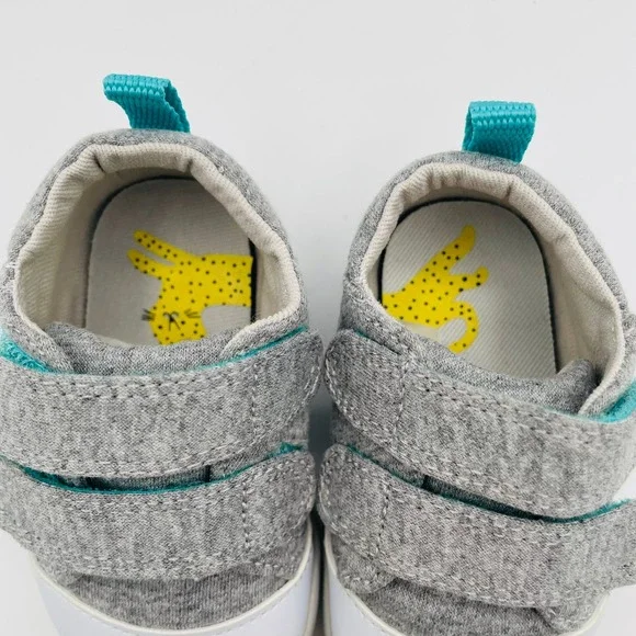 NWOT Ten Little Everyday Original Baby First Walker Shoes Gray Jersey Unisex 3 - Picture 2 of 4